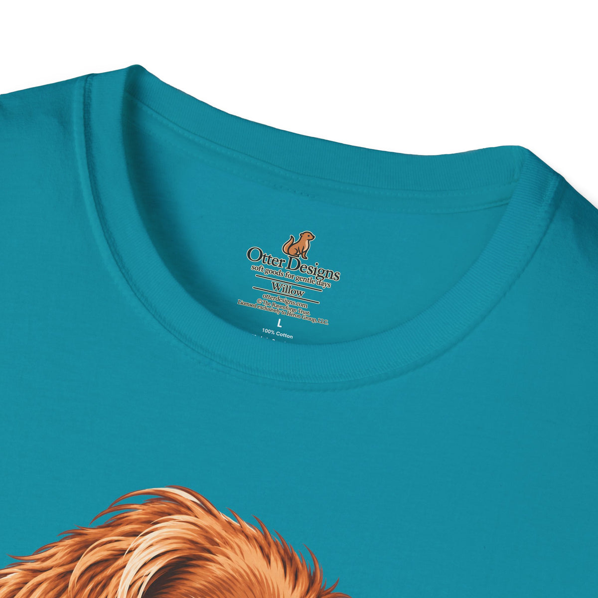 Cavy Snuggle Club ruby Cavalier King Charles Spaniel T-shirt in tropical blue