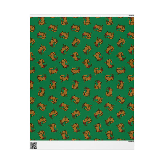 Otter Pattern Wrapping Paper — Elf Otter Gift Wrap for Otter Lovers