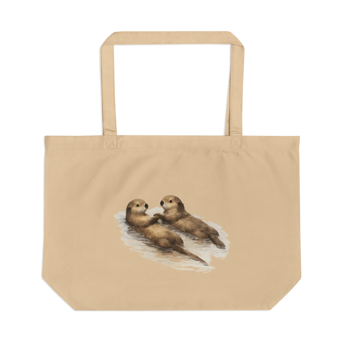 Coastal Otter Couple Tote, Large