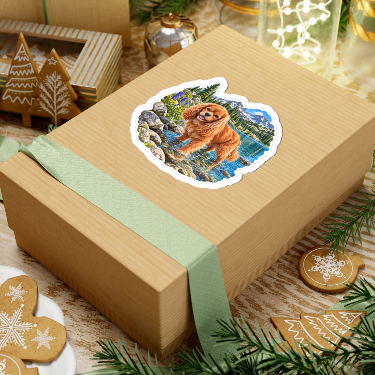Cavy Snuggle Club Alpine Lake Cavalier Sticker