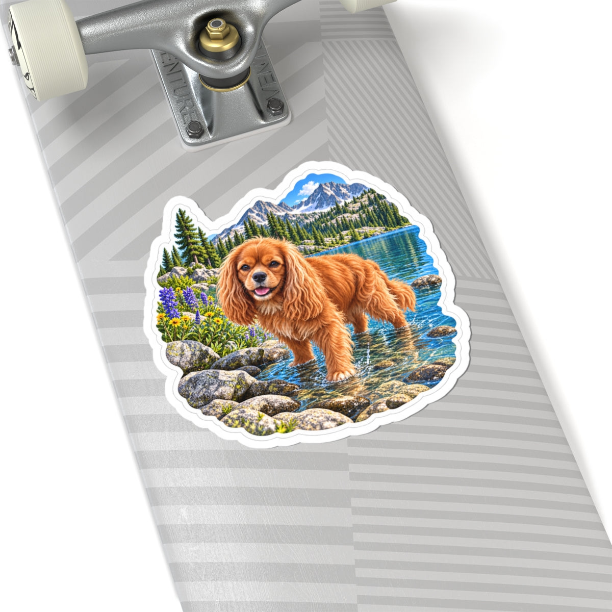 Cavy Snuggle Club Alpine Lake Cavalier Sticker