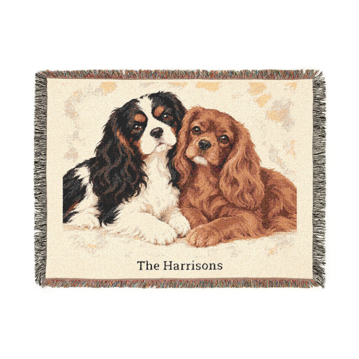 Personalized Cavalier King Charles Spaniel Woven Blanket – Better Together