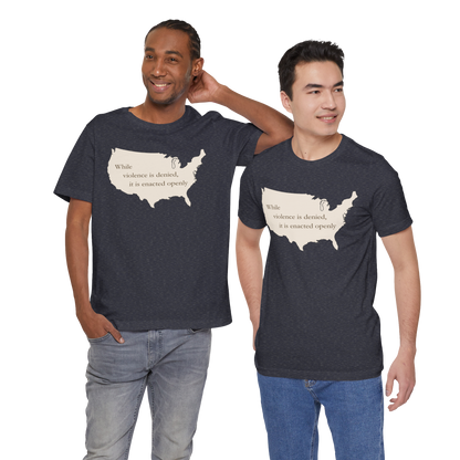 Witness Tee, While Violence Is Denied