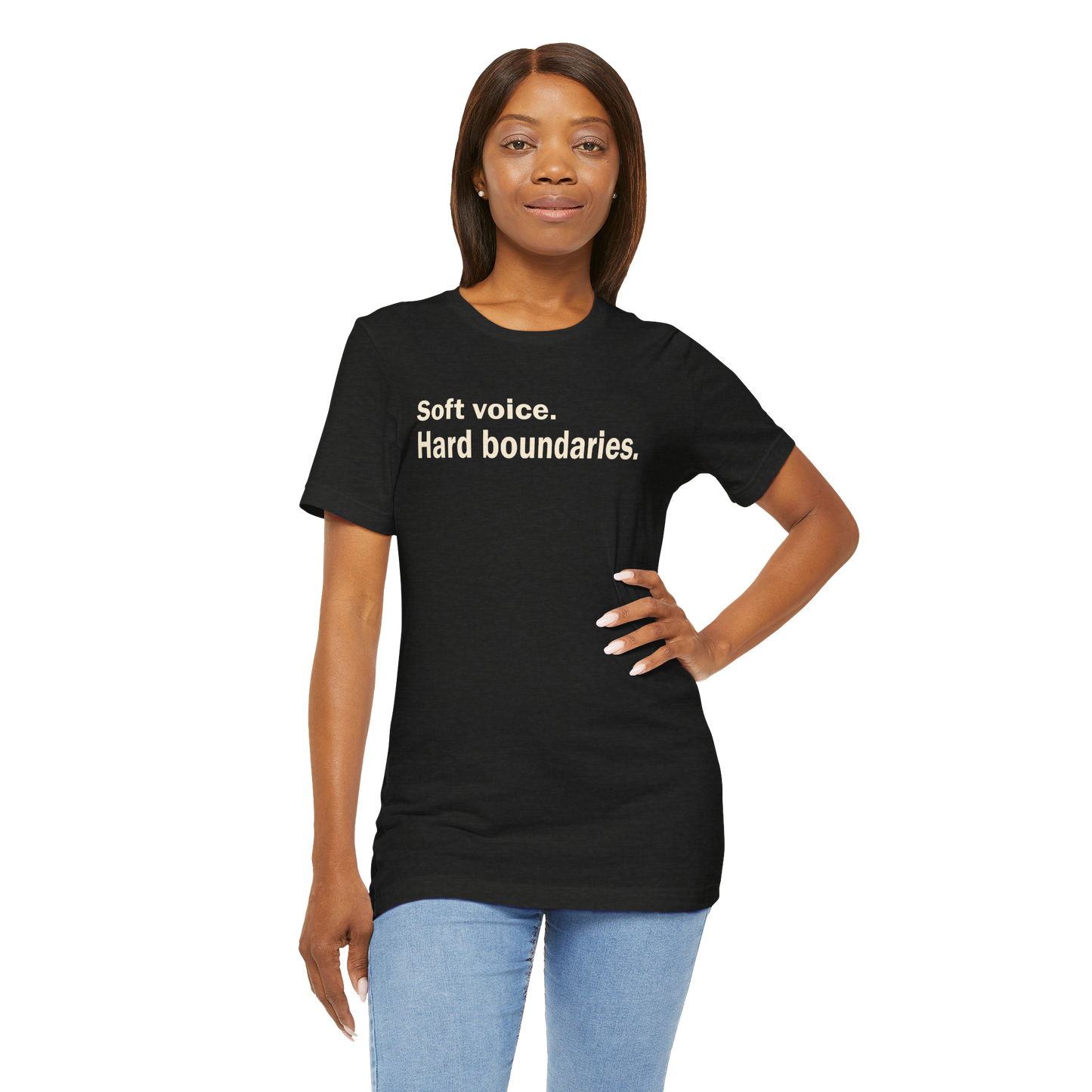 Soft Voice. Hard Boundaries., Tee