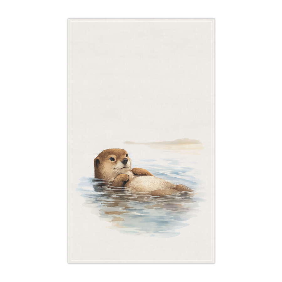 Coastal Otter Tea Towel