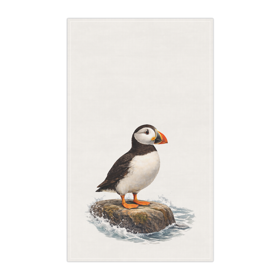Coastal Puffin Tea Towel