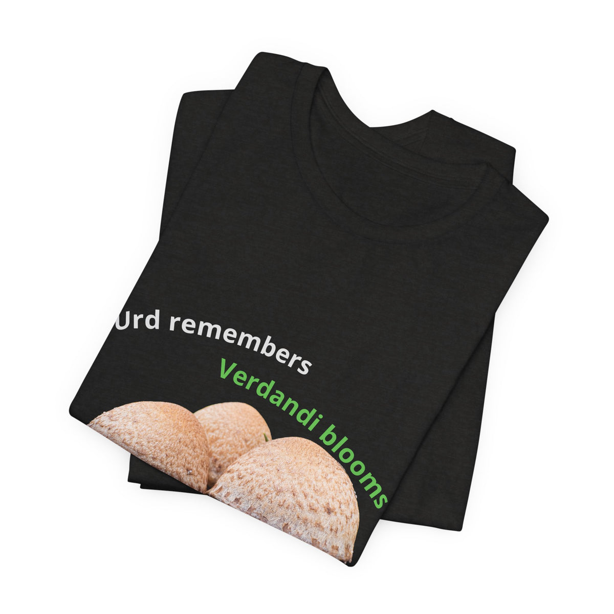 Urd, Verdandi, Skuld: The Norns – Senthyr Mushroom Tee (Black Heather)