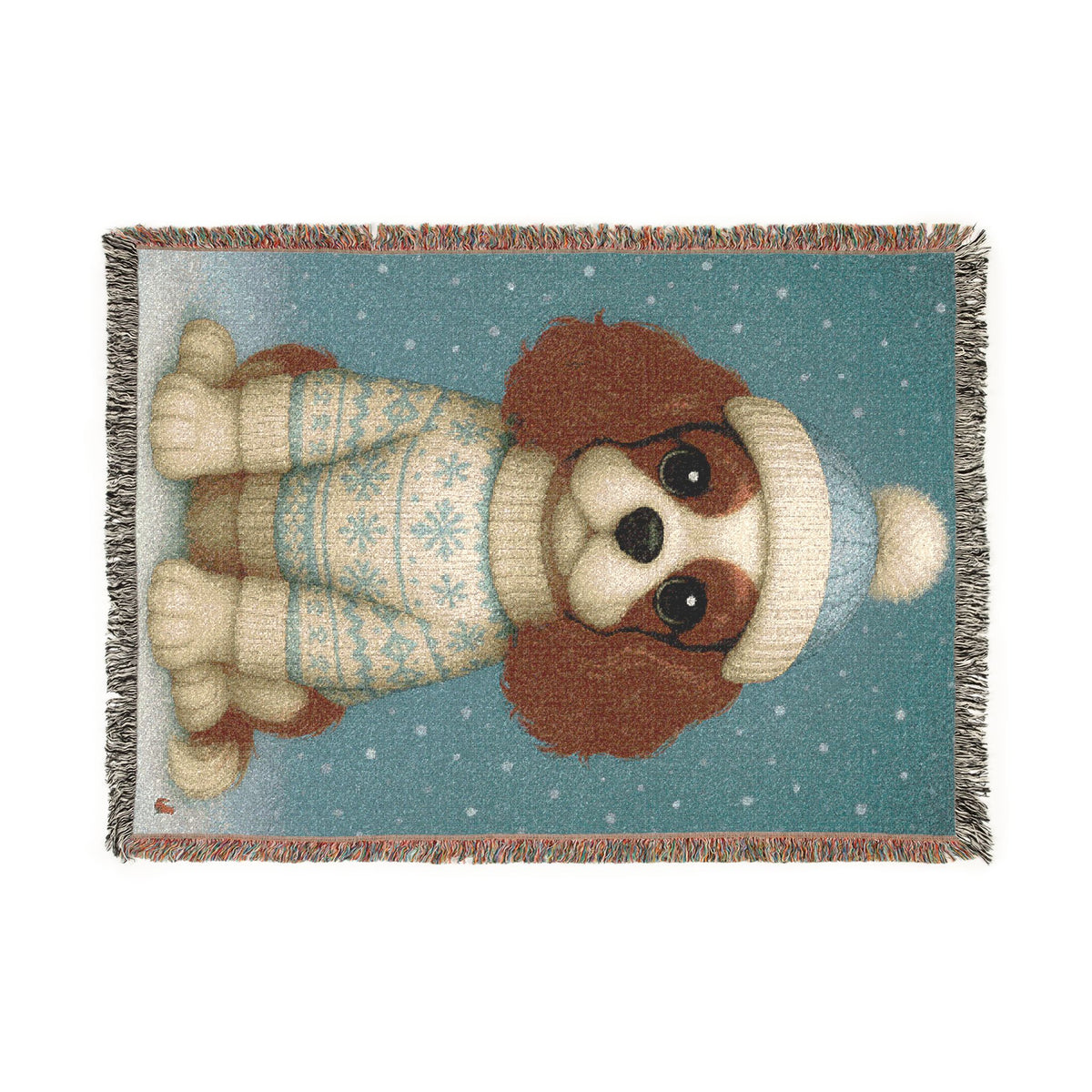 Cavy Comfort Blenheim Cavalier woven cotton blanket, product view