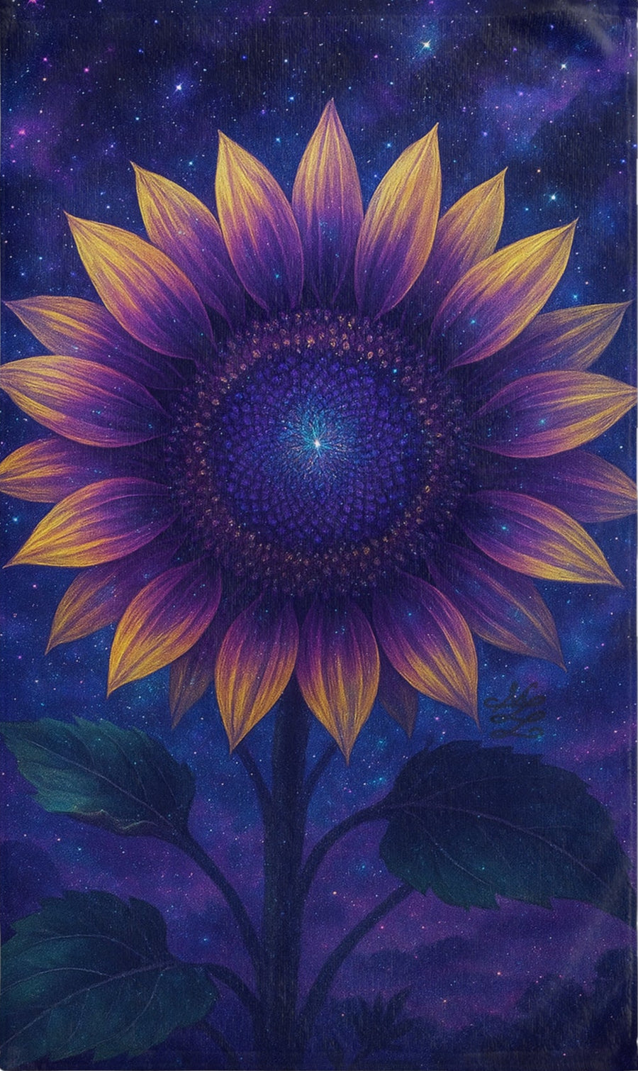 Nebula Bloom – Celestial Hand Towel