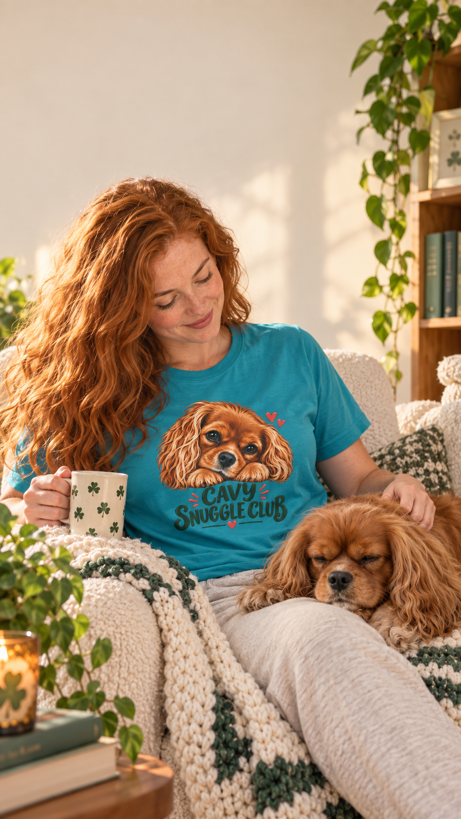 Cavy Snuggle Club Cavalier King Charles T-Shirt