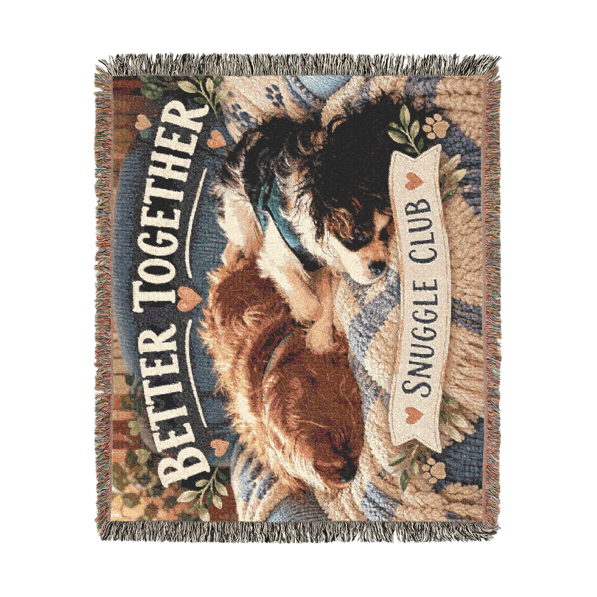 Better Together Sleeping Cavaliers Woven Blanket — Cavy Snuggle Club Throw